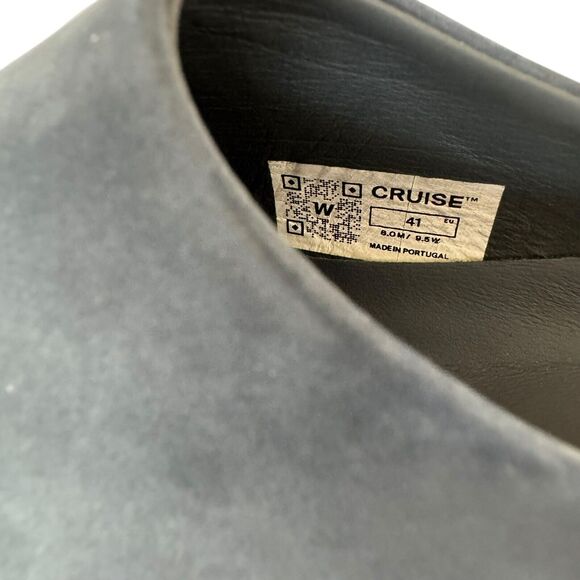 WOLF & SHEPHERD Cruise Mule Shoes Navy Suede Nubuck Slip On Unisex M8/W9.5/EU41 - Picture 10 of 11